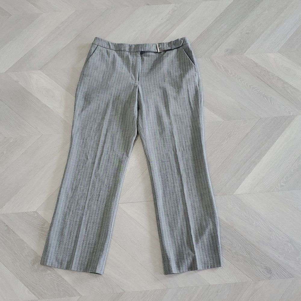 Apostrohpe "Rosa", Trouser Pant Boot cut, Gray w/white windowpane, Size 12P